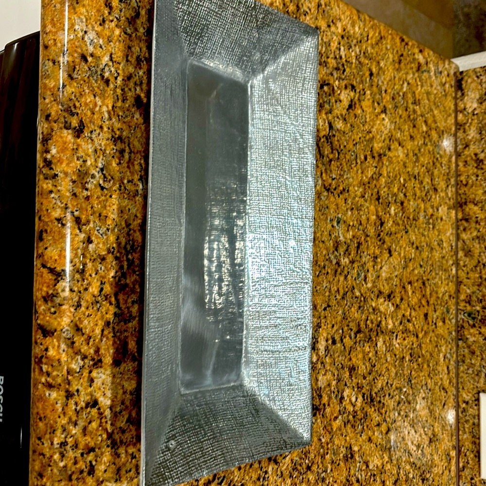 Pewter serving/bread tray